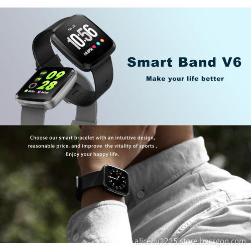 V6 Smart Bracelet with Blood Pressure Oxygen